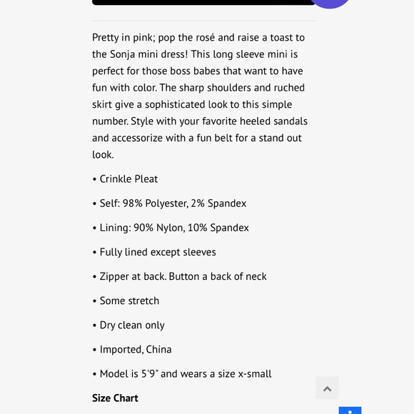 SAYLOR Sonja Hot Pink Glittering Ruched Long Sleeve Mini Dress / Barbie / Medium - Picture 4 of 8